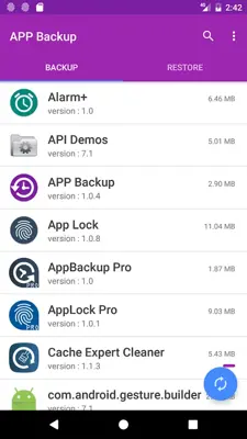 App Backup android App screenshot 2